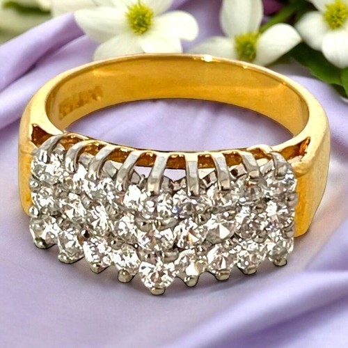 Vintage 1970s cluster - cz, ring