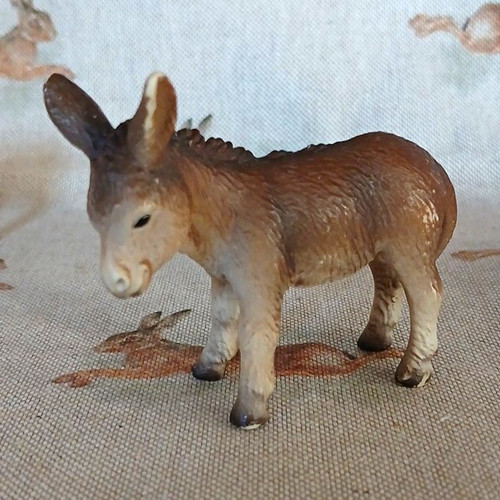 Brown grey donkey plastic - brown,