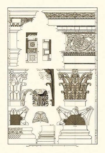 Entablatures capitals and - capitals,