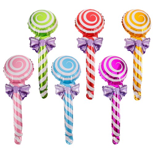 6pcs candy lollipop balloons - ,