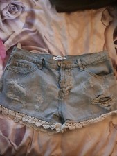 WOMENS  LADIES  GLAMOROUS SHORTS  NEW SIZE 10 cotton  STUNNING 
