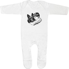 'Sleeping Boy with German Shepherd' Baby Sleepsuits (SS052917)