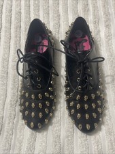 Abbey Dawn Avril Lavigne Metal Skull Shoes Punk Goth Alternative 39 EUR or UK 6