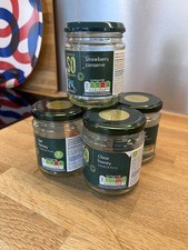 Jam clear glass  jars x 5 ideal for pickling and jams 250ml