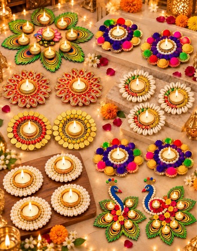 Handcrafted diwali diya tea - diya, &