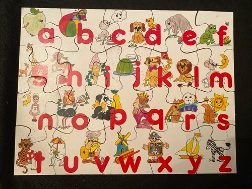 Wooden alphabet jigsaw - alphabet,