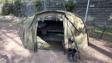 Trakker Tempest 100 brolly Aquatexx EV with groundsheet and skull cap overwrap  