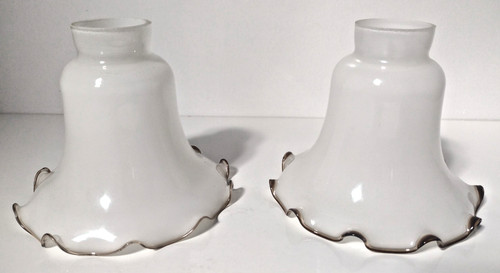 Vintage white glass light - vintage, x