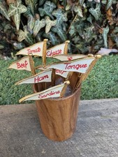 Vintage sandwich flags, buffet