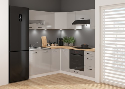 Corner kitchen cabinet set - kitchen,