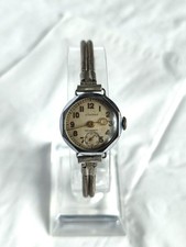 Ladies 1930s Strand Silver Tone Swiss 15 Jewels Cocktail Watch-Running/Repair