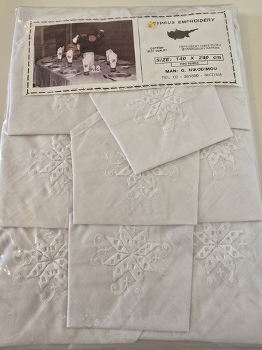 Large vintage tablecloth - vintage,
