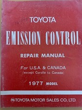 OEM 1977 Toyota Emission Control Repair Book for USA/Canada P/N 98159 (Pre-Owned