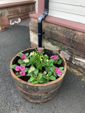 Cheapest Oak Whiskey Barrel Planter Flower Pot Quality - Wooden Half Whisky C