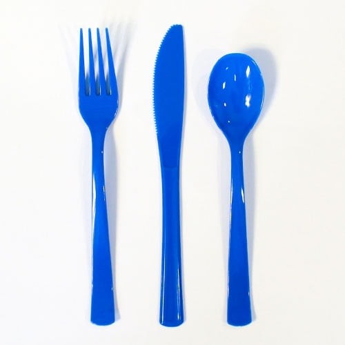 Royal blue plastic - blue, reusable