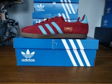Adidas Originals Trimm Star Maroon Blue Size 8 UK West Ham Villa Burnley BNIBWT