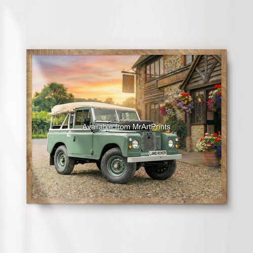 Land rover series car poster - rover,