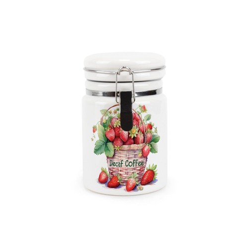 Ceramic clip lid - clip-lid, strawberry