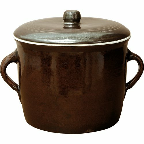 Stoneware crock pot with - 5l,