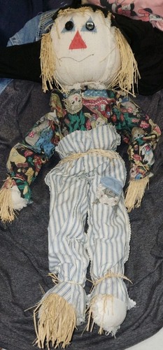 Vtg handcrafted scarecrow rag - handcrafted,