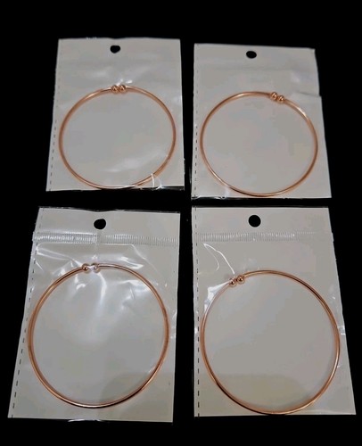 Rose gold plated bangle - rose,