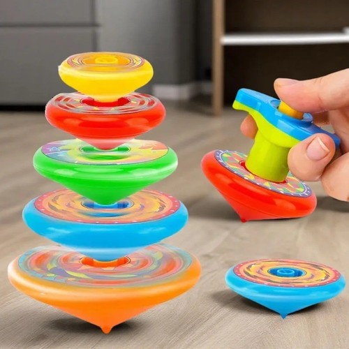 Kids stacked spinning tops - kids,