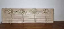 Vintage Retro Shabby Chic Style Door Wall Coat/Clothes Hooks Floral Metal Wood