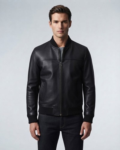 Men black bomber - men's,