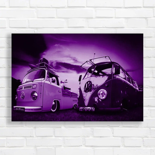 Vibrant retro camper van - vibrant, vw