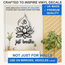 YOGA JUST BREATHE LOTUS WALL
