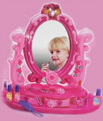 Girls pink vanity table - girls,