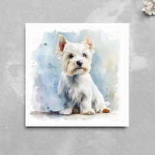 Westie Dog Greeting Card, Cute Watercolour Card For Pet Owner Dog Sitter