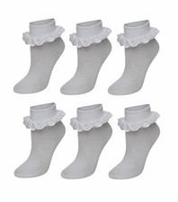 6 Pairs Of Girls Lace Socks