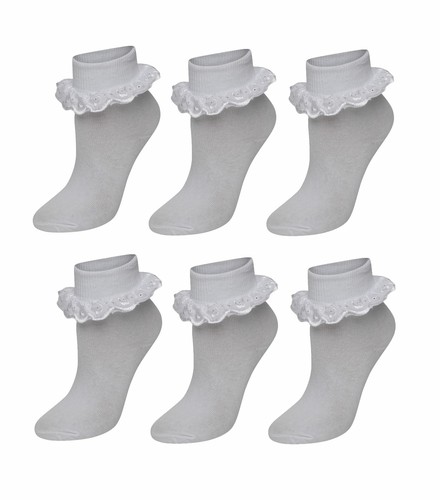 Pairs girls lace socks - pairs,