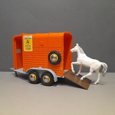 Vintage Horsebox Double Horse Box Trailer 1:32 Britains 1970s Toy Rice Beaufort 