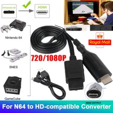 For Nintendo Gamecube Super NES/SNES N64 To HDMI Adapter Converter HD Cable UK