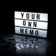 LED Light Box Retro Cinema Room Decor Table Light A6 Desktop