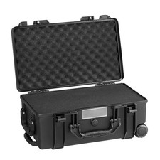 1.58 Cu.ft Weatherproof Hard Case with Retractable Pull Handles & Wheels