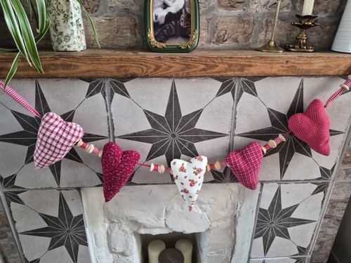 Red rose gingham - red, shabby