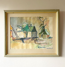 Vintage Swedish framed mixed
