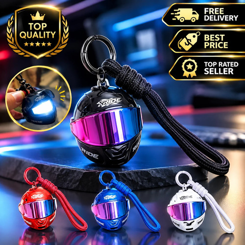Motorcycle helmet keychain - 3d,