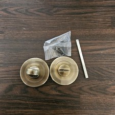 Hunta HANDLEZONE Bathroom Toilet Door Thumbturn and Release Set - Antique Bronze