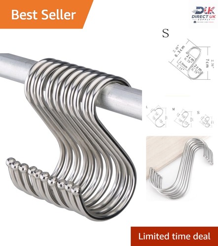 Shaped metal hooks 10 - s-shaped,