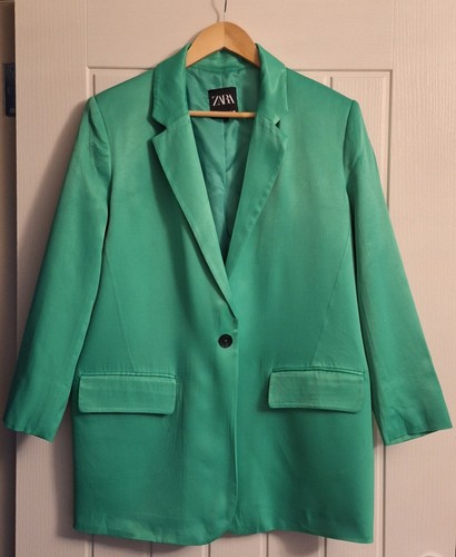 Zara green oversized blazer - green,