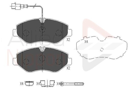 Brake pad set for - brake,