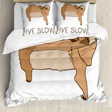 Sloth Duvet Cover Happy