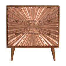 Copper Chest 3 Drawers Solid