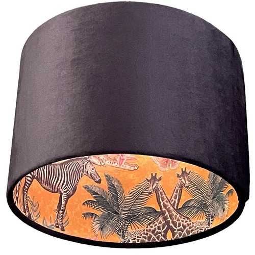 Velvet jungle safari lampshade - jungle,