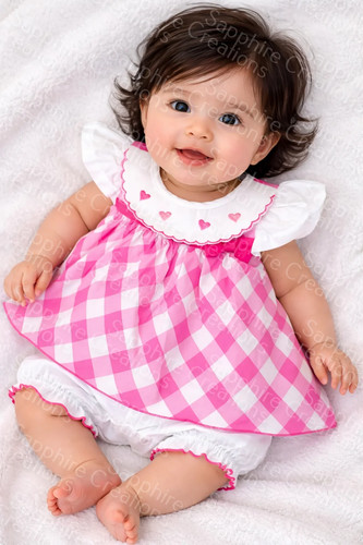 Hot pink chequered - hot, dress