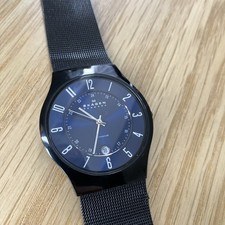 Skagen T233XLTMN Titanium Titan Watch Vintage - Blue